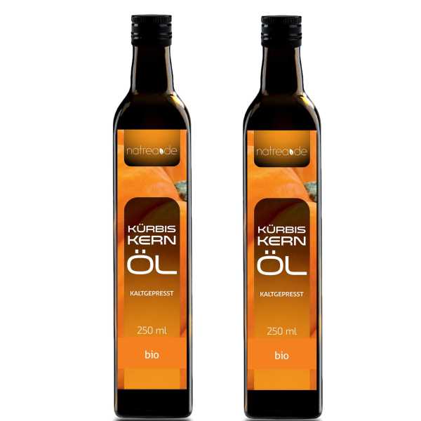 BIO-Kürbiskernöl, kaltgepresst - 2x 250ml