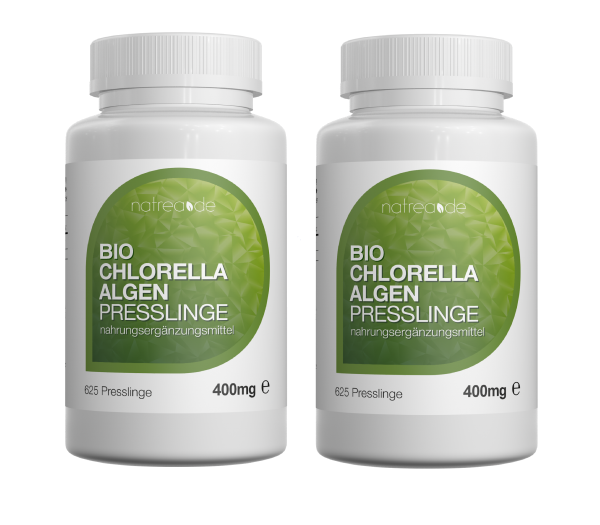 Bio Chlorella Algen Presslinge, 1250 Stück ( 2 x 625 Stück a 400mg )