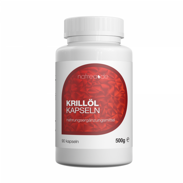 Krillöl Kapseln, hochdosiertes Omega 3 + DHA + EPA - 90 Softgel Kapseln à 500mg