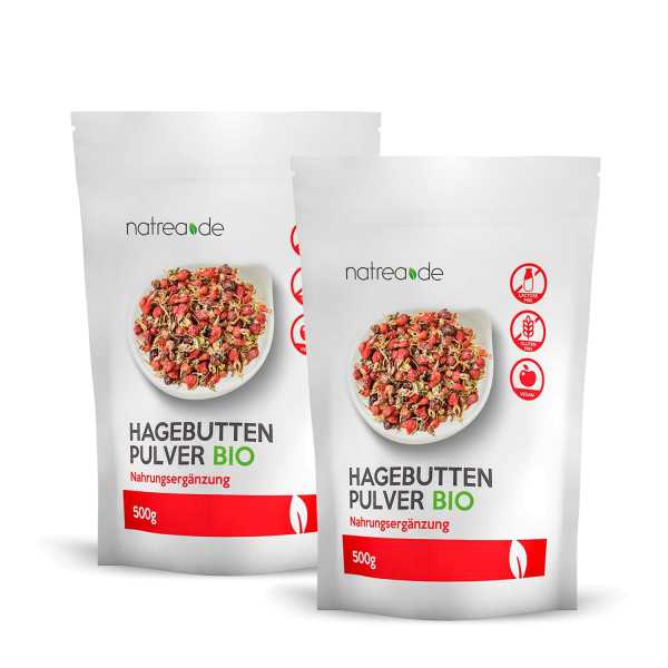 BIO Hagebuttenpulver, 2er Pack ( 2 x 500 g )