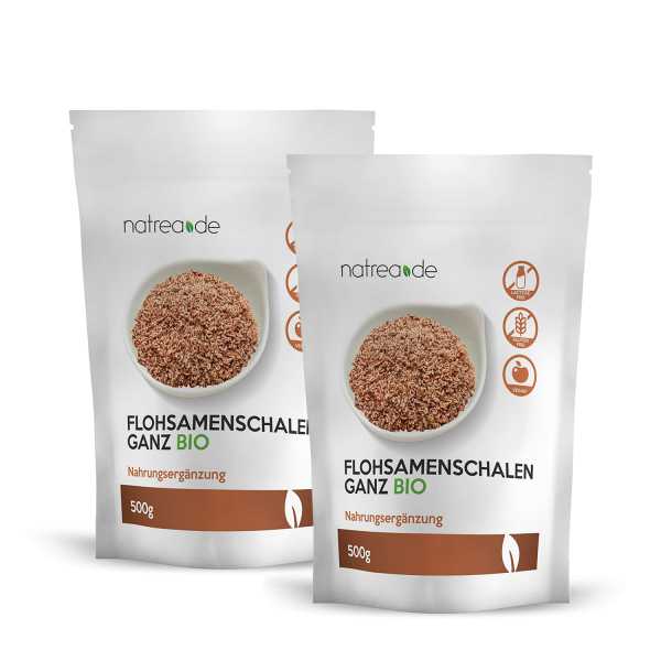 BIO Flohsamenschalen, 2 x 500 g