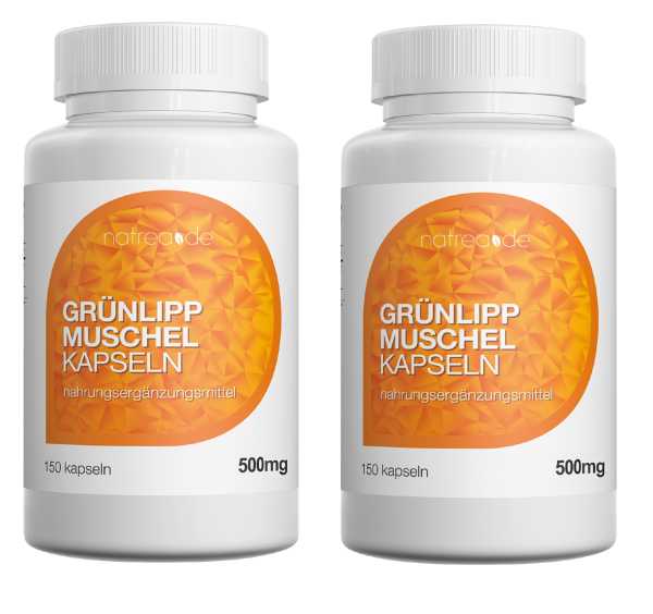 Grünlippmuschel Kapseln, 300 Stück, Dose a 90 g (2 x 150 Kapseln)