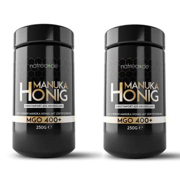 Manuka Honig, MGO 400+, 2er Pack (2 x 250 g)